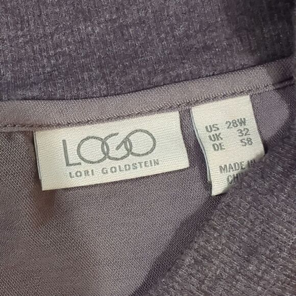 LOGO Lori Goldstein Womens Jackets 28W Purple Lightweight Jacket Lace Trim - Picture 6 of 10